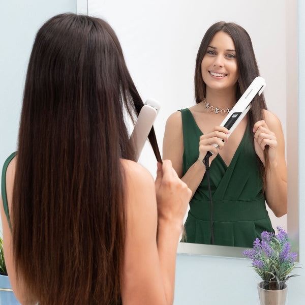 Plancha de pelo cerámica con vapor STEMIO INNOVAGOODS - Alisado perfecto y cuidado capilar